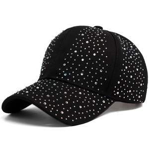New <b>Plain</b> <b>Cap</b> Fitted Classic <b>Baseball</b> <b>Caps</b> Hat Classic Adjustable Rhinestone <b>Baseball</b> Snap-back Hat Men Women <b>Cap</b> - Product Image 1