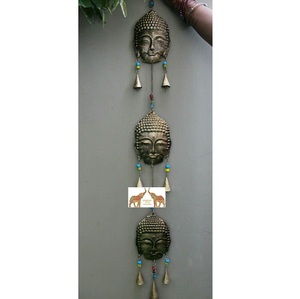 Campanas de Viento de Buda de Hierro de la Mejor Calidad, Adorno de Pared con Acabado Antiguo, Artesanía Metálica India, Disponible a Precio de Fábrica - Product Image 1