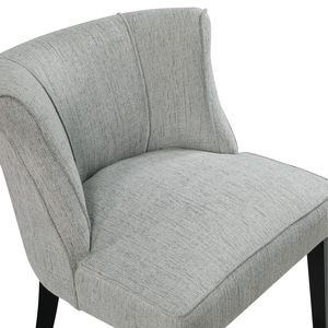 Sedia Moderna per Soggiorno con Gambe Finitura Espresso, Rivestimento in Tessuto Grigio, Schienale Curvo e Cuscino in Schiuma - Product Image 4