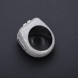 Anillo de Moissanita de Lujo, Plata 925, Anillo Baguette con Incrustaciones, Banda con Letras, Joyería Fina, Regalo para Todos - Product Image 5