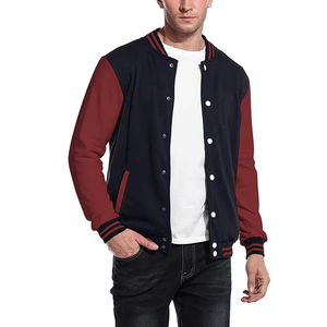 Wholesale All-Color Custom <b>Men's</b> Waterproof Varsity <b>Jacket</b> with <b>Leather</b> Sleeves Comfortable Baseball Letterman Design Winter - Product Image 4