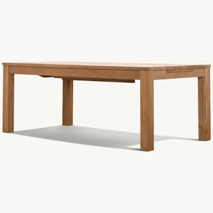 Table rectangulaire en teck, style moderne et épuré, idéale pour l'extérieur, très résistante, en promotion. - Product Image 6