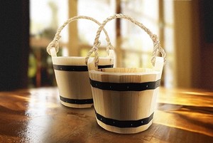 ถังไม้สไตล์ชนบทพร้อมหูจับโลหะ ใช้เก็บของได้หลากหลาย ตกแต่งบ้าน - Product Image 3