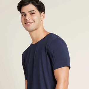 Camiseta de Manga Corta para Hombre, Color Azul Marino, Algodón Jersey, Corte Regular, Cuello Redondo, Estilo Casual - Product Image 2