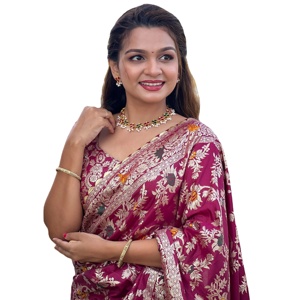 Latest Pure Viscose Silk <b>Saree</b> with Heavy Minakari Weaving Design <b>Saree</b> Collection - Product Image 1