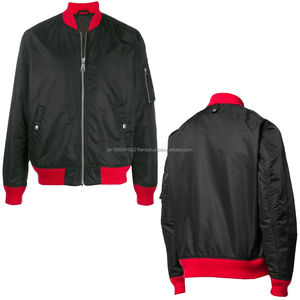 Vente en gros de blousons bombardiers à la mode pour hommes blouson bombardier tricoté à fermeture éclair et coupe-vent avec logo personnalisé fabriqué au Pakistan - Product Image 1