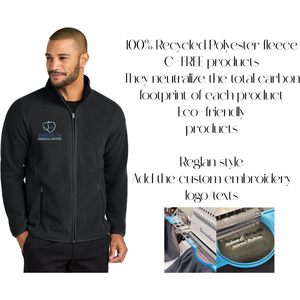Chaquetas con cremallera completa de lana ecológica para hombre 2025 bordado personalizado con textos de logotipo modelo F700 - Product Image 5
