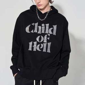 Sudadera con Capucha Personalizada con Logotipo, Estilo Urbano, con Pedrería, Sudadera con Capucha para Hombre, de Tela Gruesa - Product Image 2