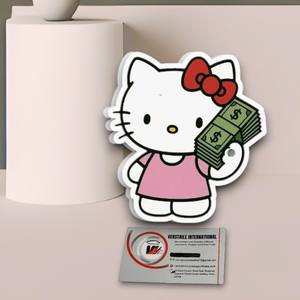 Pestañas Magnéticas Acrílicas Reutilizables de Alta Calidad con Diseño de Hello Kitty, Dólares, Flores, Corazones y Mariposas, Ecológicas - Product Image 6