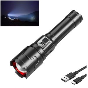 CITICITY Long Range Tactical Flashlight <b>Rechargeable</b> Zoom LCD 4 Modes Aluminum Alloy 1700 Lumens Waterproof for Outdoors Camping - Product Image 1