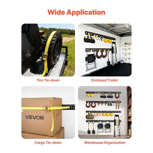 Kit di fissaggio E-Track da 8 pezzi: 36 binari e 2 cinghie a cricchetto, 8 O-ring, 8 accessori per il controllo del carico - Product Image 6