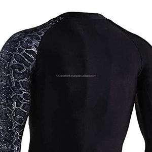 Manches longues hommes Rash Guard Compression à séchage rapide BJJ Rush Guard pour l'entraînement Sports protection solaire manches longues léger - Product Image 2