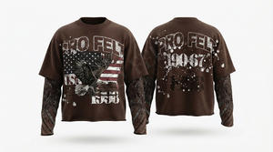 Fabricante de Ropa Personalizada Pro Felt, Camiseta de Manga Corta para Hombre, Estilo Urbano, Ligera, Transpirable, Servicio OEM, Color Personalizado - Product Image 2