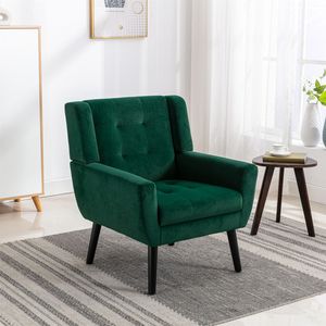 Poltrona Ergonomica Moderna in Morbido Velluto con Gambe Nere per Soggiorno e Camera da Letto, Uso Interno Domestico - Product Image 3