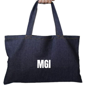 Sac fourre-tout écologique 100 % coton, grand, robuste, réutilisable pour les courses et la plage, avec poignées supérieures, options personnalisables - Product Image 1