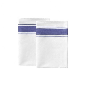 Bleu côté Boder brodé 40x40cm coton biologique tissu Durable réutilisable couleur uniforme pour cuisine décoration de pâques torchon - Product Image 1