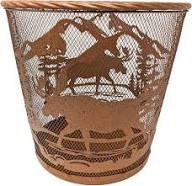 Elegant Metal Waste <b>Basket</b> for Home Office <b>Bathroom</b> Durable Decorative Dustbin - Product Image 4