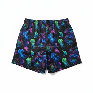 Shorts pour hommes en maille unie, séchage rapide, respirants, personnalisables, vente en gros OEM - Product Image 2