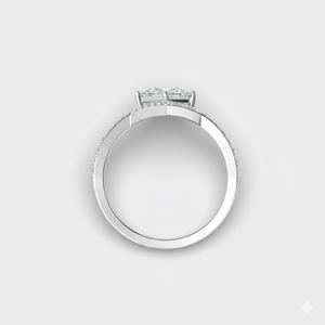 Bague de mariage pour femme la plus vendue en argent sterling 925 avec diamant de laboratoire de 1,70 ct, rhodiée, certifiée CMA, micro-pavée, de luxe - Product Image 4