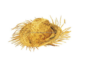 Custom Design & Logo Hand Embroidery Natural Straw <b>Hat</b> Eco2go Vietnam Panama Style Pirates for Fishing & Cycling - Product Image 1
