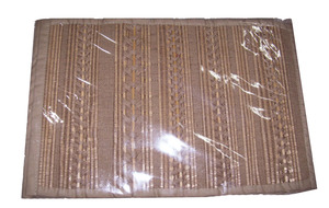 Handwoven Brown <b>Rectangle</b> Bamboo Eco-Friendly Reusable Durable Patterned Dining <b>Placemat</b> Home Kitchen Use Table Mat Set - Product Image 2