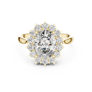 Yellow Gold Plated 925 Sterling Silver Moissanite <b>Diamond</b> <b>Ring</b> Wholesale Jewelry Manufacturer Supplier - Product Image 1