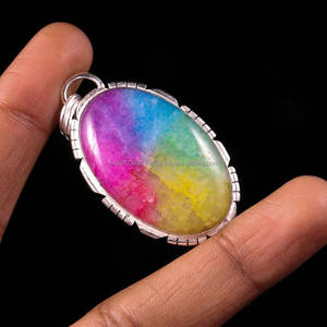 Elegante colgante de plata de ley 925 hecho a mano, joyería de piedras preciosas hechas a mano con abalorio para mamá, regalo perfecto - Product Image 1