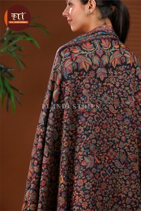 Wool Shawl Digital Print Floral Lightweight Scarf for Women Party <b>Wedding</b> Winter <b>Wrap</b> Custom Color <b>Gifts</b> - Product Image 3