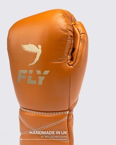 Hot Sales Luxury Orange Fly Adjustable <b>Strap</b> Boxing Gloves Professional Training Martial Arts Real Cowhide Genuine Leather - Product Image 2