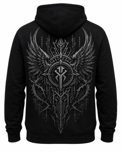 Gothic Print Armoured Motorcycle Hoodie CE Approved Removable <b>Protectors</b> Polyester/Cotton Breathable Quick Dry Unisex Custom - Product Image 2