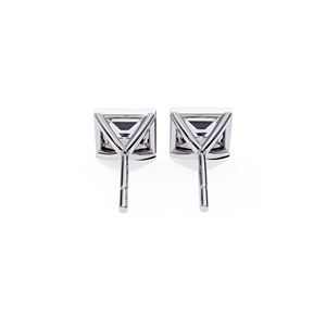 REYES Custom Minimalist <b>Fine</b> Jewelry 925 Sterling Silver Princess Cut 2 Carat Moissanite Engagement Party Wear <b>Stud</b> <b>Earrings</b> - Product Image 6