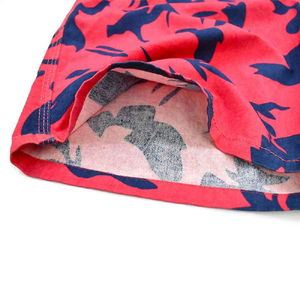 <b>Men's</b> Red Blue Print Board Shorts Quick Dry Drawstring Casual Swim <b>Trunks</b> Short Length Mid Waist Polyester Fabric - Product Image 3