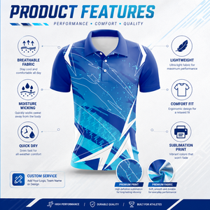 Wholesale Custom Golf <b>Polo</b> Shirt Custom Design Breathable High Performance <b>Sports</b> <b>Polo</b> Shirt Team Apparel - Product Image 2
