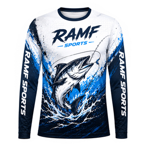 เสื้อยืดแขนยาวสำหรับผู้ชายรุ่นใหม่ ผลิตจากใยไผ่ผสมโพลีเอสเตอร์ ป้องกันแสงแดด UPF 50 ระบายอากาศได้ดี แห้งเร็ว เหมาะสำหรับตกปลา - Product Image 1