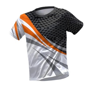Venta caliente nueva camiseta para adultos transpirable de secado rápido ropa de Fitness para correr al aire libre deportes ropa Casual patrón impreso - Product Image 1