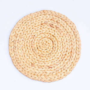 Salvamanteles de Jacinto de Agua Natural – Posavasos Redondo Tejido a Mano en Estilo Nórdico, Escandinavo y Vintage, Tapetes y Almohadillas para Asientos de Suelo - Product Image 6