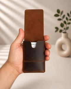 Custom Genuine Leather <b>Card</b> Holder RFID Blocking Pocket Credit <b>Card</b> Case Luxury Slim Business <b>Card</b> <b>Wallet</b> LCH-0169 - Product Image 2