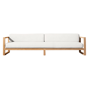 High-End Teak Wood Outdoor <b>Sofa</b> Contemporary Style with Comfortable and <b>Waterproof</b> Cushion for Hotel Villa Patio Seating - Product Image 4