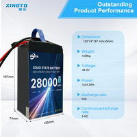 Batterie semi-solide au silicium-carbone LiNiMnCoO2 haute performance 12S 28000 mAh 340 Wh/kg 10C pour drones UAV de grande taille et longue autonomie