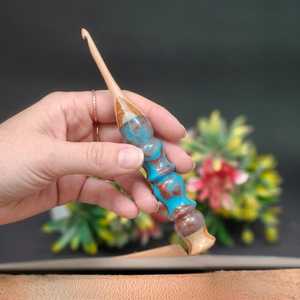 Luxury Wooden & Resin <b>Crochet</b> <b>Hook</b> for Comfortable Long Crafting Sessions for Embroidery Crafts Cross-Stitching & Needlework - Product Image 4