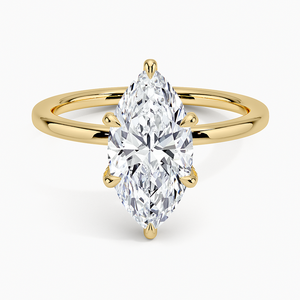 Anillo de Diamantes Moissanite de Plata Maciza con Forma de Hoja Clásica, Minimalista, Regalo Navideño para Mujer - Product Image 3