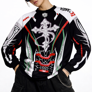 Maillot de football américain tendance en gros OEM, 230 GSM, manches longues, graphisme personnalisé, streetwear, fabrication en vrac OEM ODM - Product Image 3