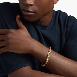Pulsera de Cadena Bizantina de 8 Pulgadas para Hombre en Oro Amarillo - Product Image 3