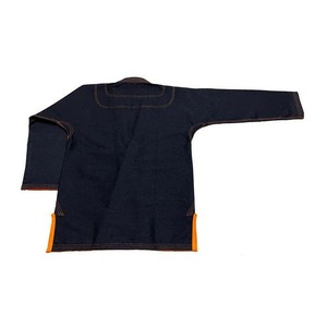 ชุดโชยอโรลแบบกำหนดเอง # ชุดยูโด/บราซิลเลี่ยนยิวยิตสู ยี่ห้อ Competitor Retro รุ่น Bjj Kimono สีน้ำเงินเข้มขอบสีส้ม สำหรับผู้ชาย ผลิตจากผ้าฝ้าย 100% ทนทาน เหมาะสำหรับการฝึกศิลปะการต่อสู้ - Product Image 2