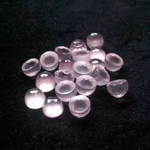 ราคาที่ดีที่สุดธรรมชาติ8มิลลิเมตรสีชมพูกุหลาบควอตซ์กุหลาบตัดกลม Cabochon แหวนจี้เครื่องประดับได้รับการรับรองอัญมณีขายส่งผู้ผลิต - Product Image 1