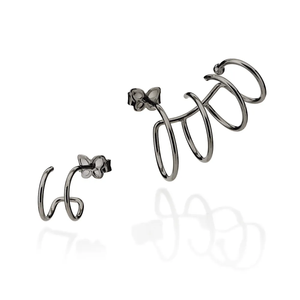 Minimalist <b>Solid</b> 925 Sterling <b>Silver</b> <b>Hoop</b> <b>Earrings</b> Geometric Design For Women's Fashion Jewelry Everyday Wear - Product Image 1