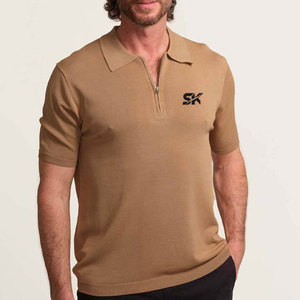 Casual Wear Premium Quality Men <b>Zip</b> <b>Up</b> Plain <b>Polo</b> Shirts New Style 2024 Customized Logo Design Men <b>Zip</b> <b>Up</b> Plain <b>Polo</b> Shirts - Product Image 1