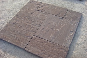 Dalles et carreaux en pierre naturelle durable de couleur brun automnal pour l'architecture de style patrimonial - Product Image 3