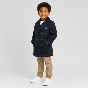Best Selling Custom Made Winter Kids Woolen Coat Warm Wear Long Hooded Windproof Coat with Breathable Feature Plain Dyed Design - Product Image 5