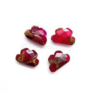 Cuentas de piedras preciosas facetadas en forma de nube de turquesa cobre rosa Mohave de 12 mm, cuentas talladas en forma de nube para la fabricación de joyería al por mayor - Product Image 2